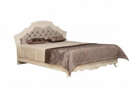 Кровать двойная "Кантри" (вудлайн кремовый/патина/ортопед/1820) в Бийске - bijsk.katalogmebeli.com | фото