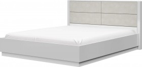 Кровать двойная 1400х2000 Вива (Белый/Белый глянец/Платина) в Бийске - bijsk.katalogmebeli.com | фото