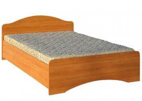 Кровать двойная 1600-1 без матраса (круглые спинки) Вишня Оксфорд в Бийске - bijsk.katalogmebeli.com | фото