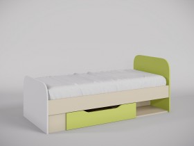 Кровать Эппл 1650х750 (Зеленый/Белый/корпус Клен) в Бийске - bijsk.katalogmebeli.com | фото 1