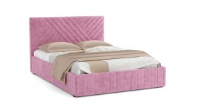 Кровать Гамма ш. 1400 (без основания для хранения) (велюр тенерифе розовый) в Бийске - bijsk.katalogmebeli.com | фото 1