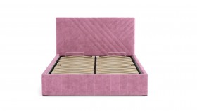 Кровать Гамма ш. 1400 (без основания для хранения) (велюр тенерифе розовый) в Бийске - bijsk.katalogmebeli.com | фото 2