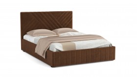 Кровать Гамма ш. 1400 (без основания для хранения) (велюр тенерифе шоколад) в Бийске - bijsk.katalogmebeli.com | фото
