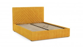 Кровать Гамма ш. 1400 (с основанием для хранения) (велюр тенерифе куркума) в Бийске - bijsk.katalogmebeli.com | фото 2