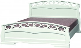Кровать Грация-1 из массива сосны 1600*2000 Белый античный в Бийске - bijsk.katalogmebeli.com | фото 5