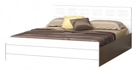 Кровать Корсика-1 1.6 (Венге/Белый глянец) в Бийске - bijsk.katalogmebeli.com | фото 1