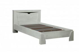 Кровать одинарная 33.07 с настилом "Лючия" (ш. 900)/(бетон пайн белый / венге / белый) в Бийске - bijsk.katalogmebeli.com | фото