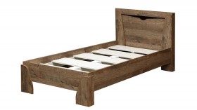 Кровать одинарная 33.07 с настилом "Лючия" (ш. 900)/(кейптаун / венге / белый) в Бийске - bijsk.katalogmebeli.com | фото
