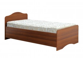 Кровать одинарная 900-1 без матраса (круглые спинки) Орех Таволато в Бийске - bijsk.katalogmebeli.com | фото 1