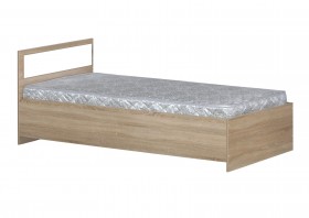 Кровать одинарная 900-2 без матраса (прямые спинки) Дуб Сонома в Бийске - bijsk.katalogmebeli.com | фото