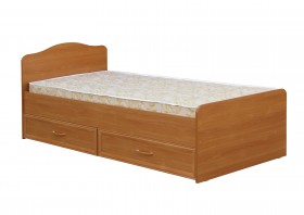 Кровать одинарная с ящиками 800-1 без матраса (круглые спинки) Вишня Оксфорд в Бийске - bijsk.katalogmebeli.com | фото 1