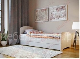 Кровать односпальная ЛДСП 800 с ящиками Дуб выбеленный в Бийске - bijsk.katalogmebeli.com | фото