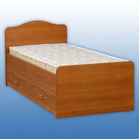 Кровать одинарная 800-2 без матраса (прямые спинки) Дуб Сонома в Бийске - bijsk.katalogmebeli.com | фото 2