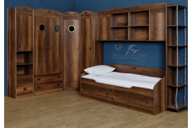 Кровать с 2-мя ящиками «Навигатор» (Дуб Каньон) в Бийске - bijsk.katalogmebeli.com | фото 10