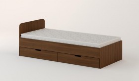 Кровать с ящиками 900 (Орех темный) в Бийске - bijsk.katalogmebeli.com | фото 1