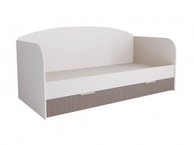 Кровать с ящиками ДКД 2000.1 Лавис (Белый софт/Грей софт/корпус Белый) в Бийске - bijsk.katalogmebeli.com | фото