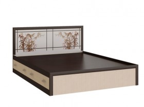 Кровать с ящиками 1,6м Мальта (Дуб венге/Дуб беленый) в Бийске - bijsk.katalogmebeli.com | фото
