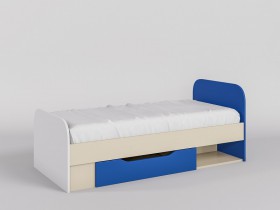 Кровать Скай 1650х750 (Синий/Белый/корпус Клен) в Бийске - bijsk.katalogmebeli.com | фото