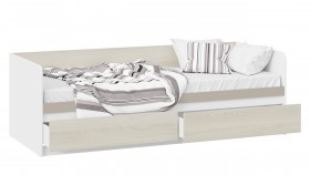 Кровать «Сканди» с 2 ящиками Дуб Гарден/Белый/Глиняный серый в Бийске - bijsk.katalogmebeli.com | фото 2