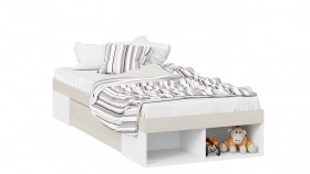 Кровать «Сканди» с ящиком Дуб Гарден/Белый в Бийске - bijsk.katalogmebeli.com | фото