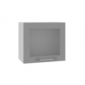 Квадро ВПГС 500 шкаф верхний горизонтальный со стеклом высокий (Железо/корпус Серый) в Бийске - bijsk.katalogmebeli.com | фото