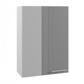 Квадро ВПУ 650 шкаф верхний угловой высокий (Ваниль кожа/корпус Серый) в Бийске - bijsk.katalogmebeli.com | фото