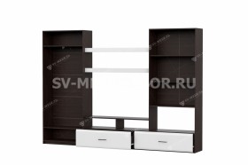 Мебель для гостиной МГС 7 Исполнение 1 Дуб Венге/Белый глянец в Бийске - bijsk.katalogmebeli.com | фото