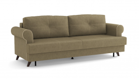 Оливер / диван - кровать 3-х местн. (еврокнижка) (велюр велутто коричневый 23 в Бийске - bijsk.katalogmebeli.com | фото
