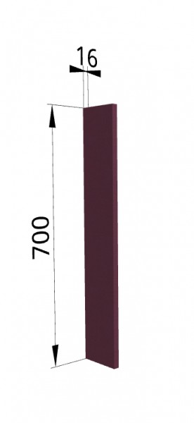 Панель торцевая ПТ 400 Квадро (для шкафа торцевого верхнего) Виноград в Бийске - bijsk.katalogmebeli.com | фото