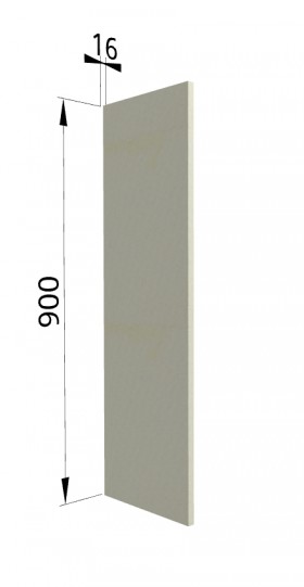 Панель торцевая ВП Квадро (для шкафа верхнего высокого) Ваниль кожа в Бийске - bijsk.katalogmebeli.com | фото