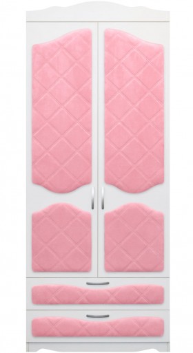 Шкаф 2-х створчатый с ящиками серии Иллюзия 36 Светло-розовый в Бийске - bijsk.katalogmebeli.com | фото