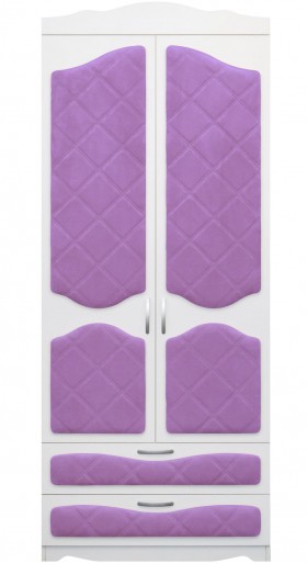 Шкаф 2-х створчатый с ящиками серии Иллюзия 67 Светло-фиолетовый в Бийске - bijsk.katalogmebeli.com | фото