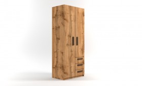Шкаф 2-х створчатый с ящиками Шервуд (Дуб Вотан) в Бийске - bijsk.katalogmebeli.com | фото