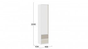 Шкаф для белья комбинированный «Сканди» Дуб Гарден/Белый/Глиняный серый в Бийске - bijsk.katalogmebeli.com | фото 3