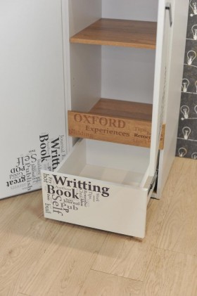 Шкаф для белья «Оксфорд» (Ривьера/Белый с рисунком) в Бийске - bijsk.katalogmebeli.com | фото 4