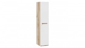 Шкаф для белья с 1-ой дверью «Фьюжн» Дуб Делано/Белый глянец в Бийске - bijsk.katalogmebeli.com | фото