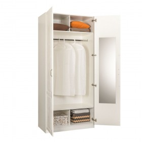 Шкаф для одежды 13.134 Ливерпуль (Белый, ясень ваниль НМ-1012-100 ПВХ) в Бийске - bijsk.katalogmebeli.com | фото 3