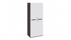 Шкаф для одежды с 2-мя дверями «Фьюжн» Белый глянец/Венге Линум в Бийске - bijsk.katalogmebeli.com | фото