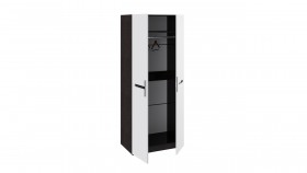 Шкаф для одежды с 2-мя дверями «Фьюжн» Белый глянец/Венге Линум в Бийске - bijsk.katalogmebeli.com | фото 3