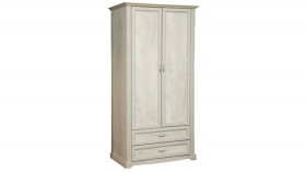 Шкаф для одежды "Сохо" (бетон пайн белый/2 ящика/зеркало) в Бийске - bijsk.katalogmebeli.com | фото 2