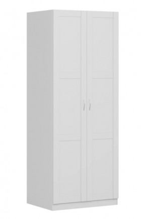 Шкаф двухдверный Пегас сборный белый в Бийске - bijsk.katalogmebeli.com | фото