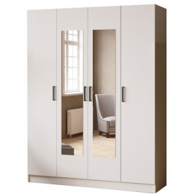 Шкаф комбинированный Ларс (1,6) белый в Бийске - bijsk.katalogmebeli.com | фото