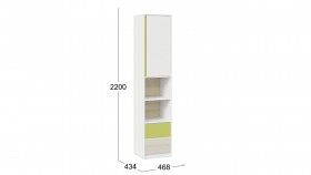 Шкаф комбинированный «Сканди» Дуб Гарден/Белый/Зеленый в Бийске - bijsk.katalogmebeli.com | фото 4
