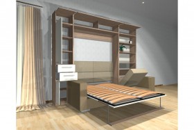 Шкаф-кровать с диваном Каролина в Бийске - bijsk.katalogmebeli.com | фото 3