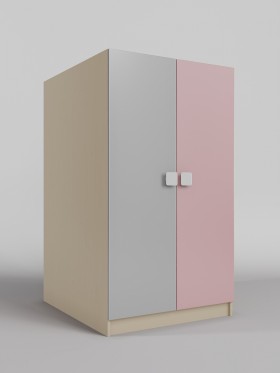 Шкаф под кровать второго яруса Грэйси (Розовый/Серый/корпус Клен) в Бийске - bijsk.katalogmebeli.com | фото