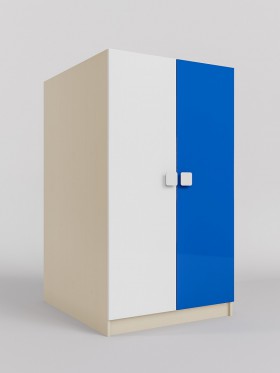 Шкаф под кровать второго яруса Скай люкс (Синий/Белый/корпус Клен) в Бийске - bijsk.katalogmebeli.com | фото