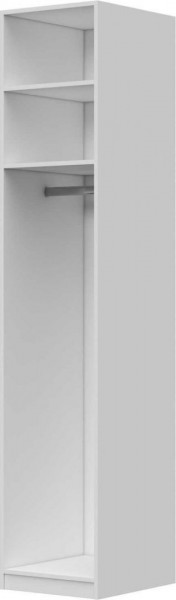 Шкаф ШР-1 без зеркала Вива (Белый/Белый глянец/Платина) в Бийске - bijsk.katalogmebeli.com | фото 3