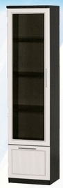 Шкаф средний с ящиком и стеклодверью ДЛЯ ГОСТИНОЙ ШСЯС-450 Венге/Дуб выбеленный в Бийске - bijsk.katalogmebeli.com | фото