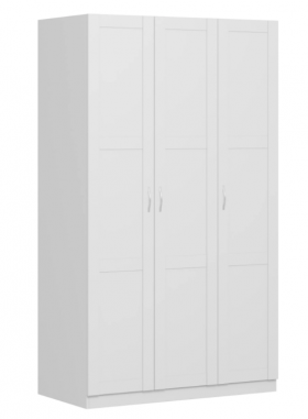 Шкаф трехдверный Пегас сборный белый в Бийске - bijsk.katalogmebeli.com | фото
