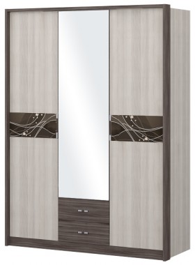 Шкаф трехстворчаты с зеркалом Шк68.1 Николь в Бийске - bijsk.katalogmebeli.com | фото 1